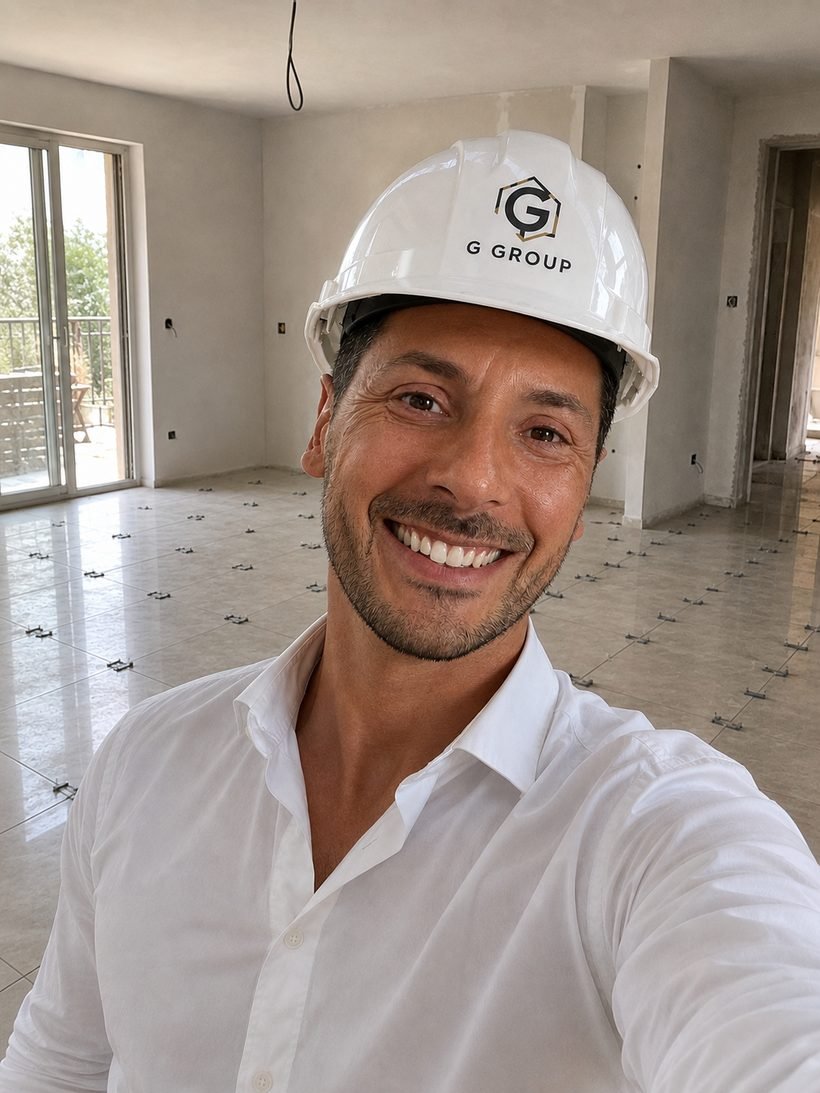 Nicolò Garavaglia, G Group Srl, sur un chantier de rénovation à Sanremo